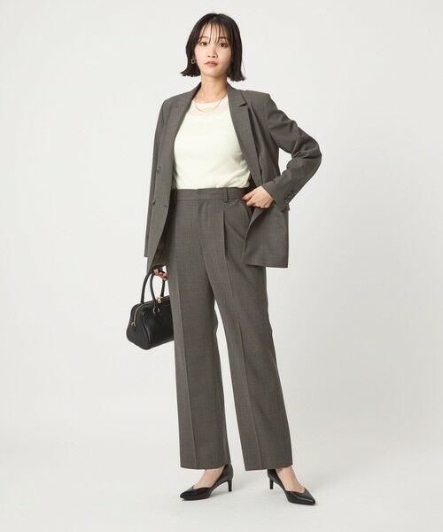 green label relaxing / グリーンレーベル リラクシング スラックス・ドレスパンツ | ［size SHORT/TALLあり］カチリラ ストレート パンツ -ウォッシャブル・ストレッチ- | 詳細21