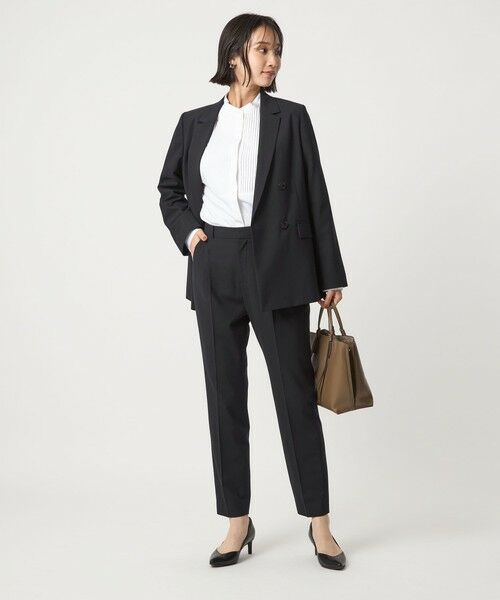 green label relaxing / グリーンレーベル リラクシング スラックス・ドレスパンツ | カチリラ テーパード パンツ -ウォッシャブル・ストレッチ- | 詳細28