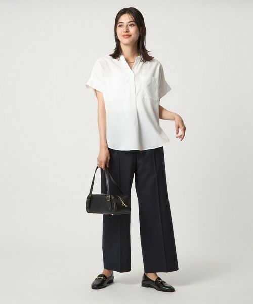 green label relaxing / グリーンレーベル リラクシング シャツ・ブラウス | ドビー スキッパー ポケット ショートスリーブ ブラウス 2 | 詳細2