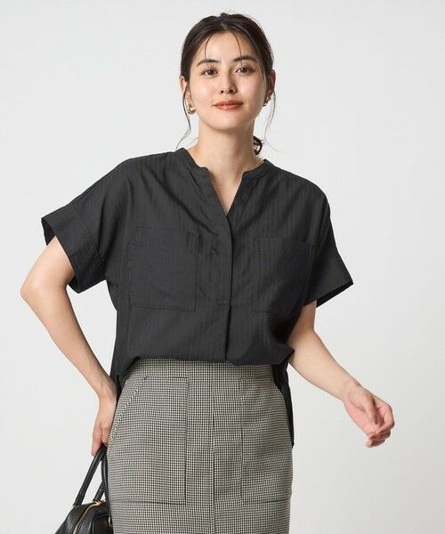 green label relaxing / グリーンレーベル リラクシング シャツ・ブラウス | ドビー スキッパー ポケット ショートスリーブ ブラウス 2 | 詳細19