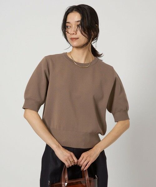 green label relaxing / グリーンレーベル リラクシング ニット・セーター | 襟レース 2WAY 5分袖 プルオーバー ニット  -ウォッシャブル- | 詳細8