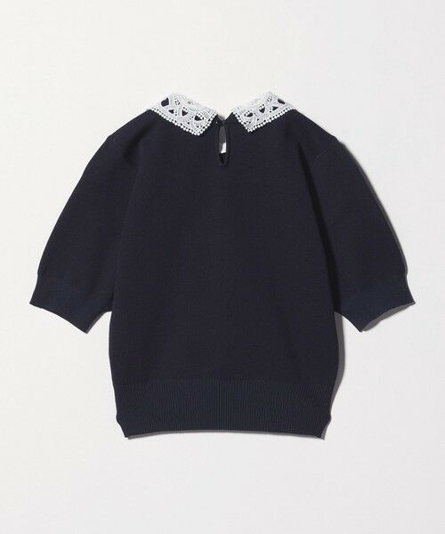 green label relaxing / グリーンレーベル リラクシング ニット・セーター | 襟レース 2WAY 5分袖 プルオーバー ニット  -ウォッシャブル- | 詳細25