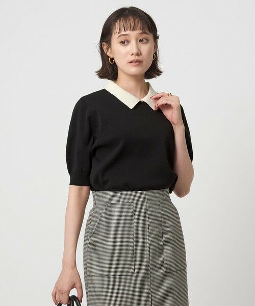 グリーンレーベルリラクシング 長袖ニット ウール ベージュ F C1912 グリーンレーベルリラクシング 長袖ニット ウール ベージュ F