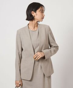 レディース ノーカラージャケット（条件：green label relaxing