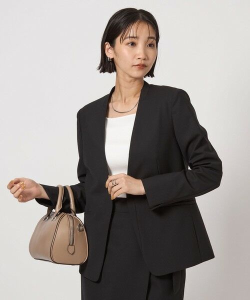 greenlabelrelaxing カチリラ ノーラペル ジャケットパンツ カチリラ ノーラペル ジャケット -ウォッシャブル・ストレッチ