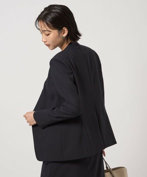 green label relaxing / グリーンレーベル リラクシング ノーカラージャケット | カチリラ ノーラペル ジャケット -ウォッシャブル・ストレッチ- | 詳細19