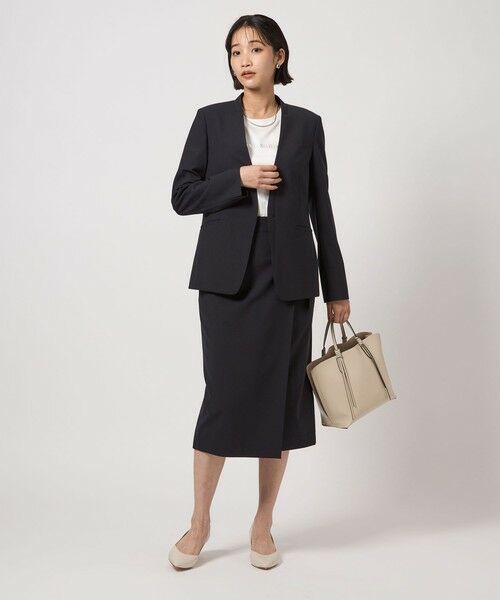 green label relaxing / グリーンレーベル リラクシング ノーカラージャケット | カチリラ ノーラペル ジャケット -ウォッシャブル・ストレッチ- | 詳細20