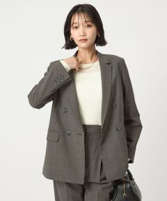 新品タグ付　グリーンレーベルリラクシング　チェックダブルジャケット　グレー　40 green label relaxing（グリーンレーベルリラクシング）の「TR