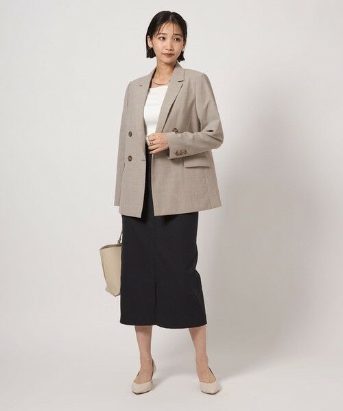 green label relaxing / グリーンレーベル リラクシング テーラードジャケット | カチリラ ダブル ジャケット -ウォッシャブル・ストレッチ- | 詳細3