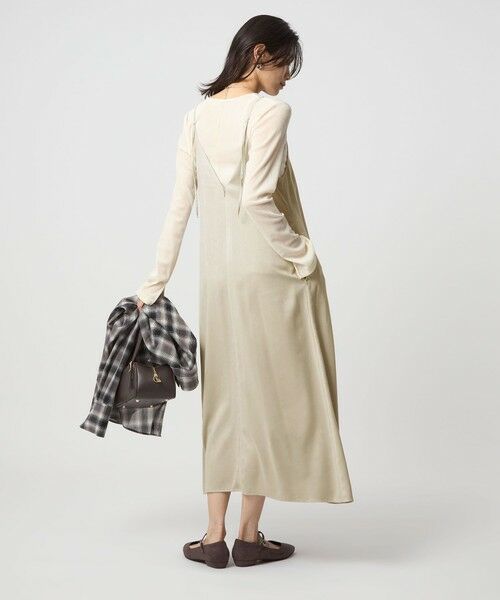 green label relaxing / グリーンレーベル リラクシング ロング・マキシ丈ワンピース | スウェードライク キャミソール ワンピース | 詳細2