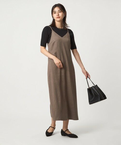 green label relaxing / グリーンレーベル リラクシング ロング・マキシ丈ワンピース | スウェードライク キャミソール ワンピース | 詳細7