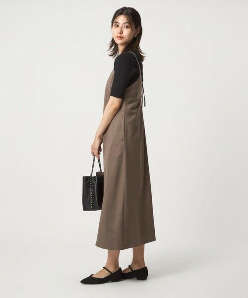 green label relaxing / グリーンレーベル リラクシング ロング・マキシ丈ワンピース | スウェードライク キャミソール ワンピース | 詳細8