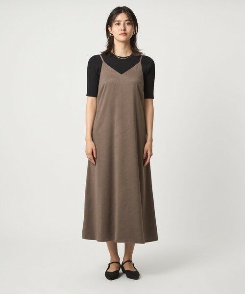 green label relaxing / グリーンレーベル リラクシング ロング・マキシ丈ワンピース | スウェードライク キャミソール ワンピース | 詳細10