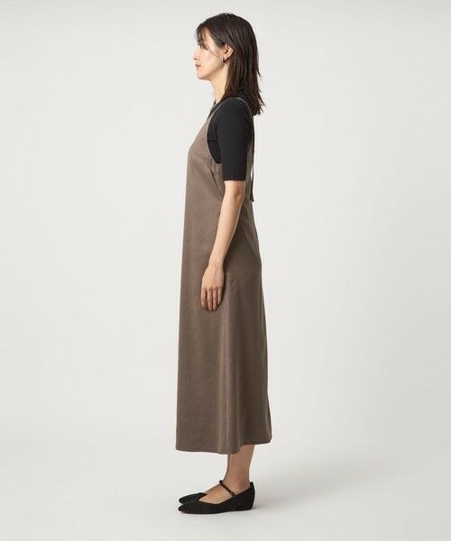 green label relaxing / グリーンレーベル リラクシング ロング・マキシ丈ワンピース | スウェードライク キャミソール ワンピース | 詳細11