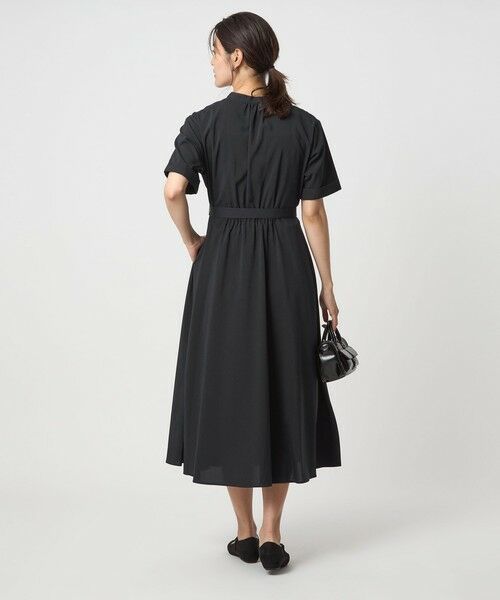 green label relaxing / グリーンレーベル リラクシング ロング・マキシ丈ワンピース | ウエスト ベルト ショートスリーブ ワンピース  -マシンウォッシャブル- | 詳細20