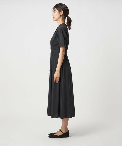 green label relaxing / グリーンレーベル リラクシング ロング・マキシ丈ワンピース | ウエスト ベルト ショートスリーブ ワンピース  -マシンウォッシャブル- | 詳細22