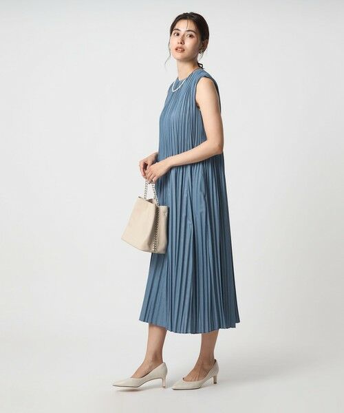 green label relaxing / グリーンレーベル リラクシング ドレス | チンツボイル プリーツ ワンピース | 詳細11