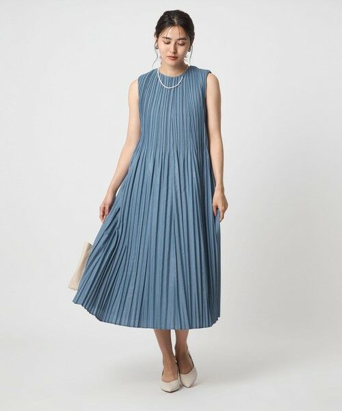 green label relaxing/グリーンレーベル リラクシング チンツボイル プリーツ ワンピース ROYAL FREE green label relaxing/グリーンレーベル リラクシング チンツボイル プリーツ ワンピース ROYAL FREE