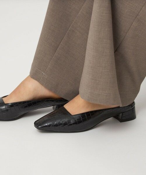 green label relaxing/グリーンレーベル リラクシング スクエア チャンキー ミュール(3cmヒール) BLACK 22.5cm(S) green label relaxing/グリーンレーベル リラクシング スクエア チャンキー ミュール(3cmヒール) BLACK 22.5cm(S)