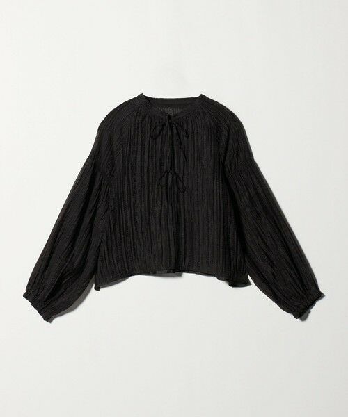 green label relaxing / グリーンレーベル リラクシング シャツ・ブラウス | リボン シアー ブラウス | 詳細4