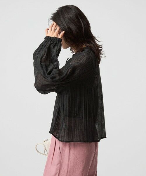 green label relaxing / グリーンレーベル リラクシング シャツ・ブラウス | リボン シアー ブラウス | 詳細2