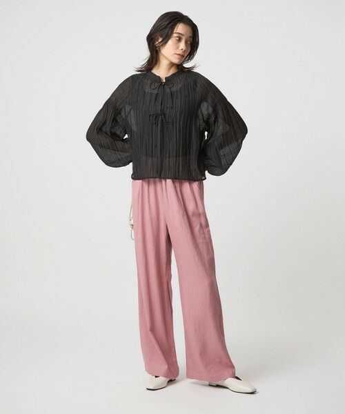 green label relaxing / グリーンレーベル リラクシング シャツ・ブラウス | リボン シアー ブラウス | 詳細3