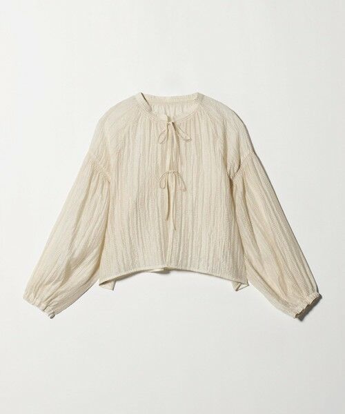green label relaxing / グリーンレーベル リラクシング シャツ・ブラウス | リボン シアー ブラウス | 詳細14