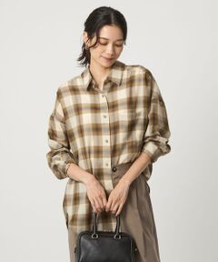 green label relaxing / グリーンレーベル リラクシング シャツ・ブラウス | ［size SHORTあり］シアー チェック シャツ