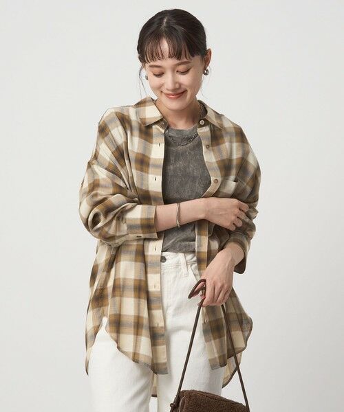 green label relaxing / グリーンレーベル リラクシング シャツ・ブラウス | ［size SHORTあり］シアー チェック シャツ | 詳細17