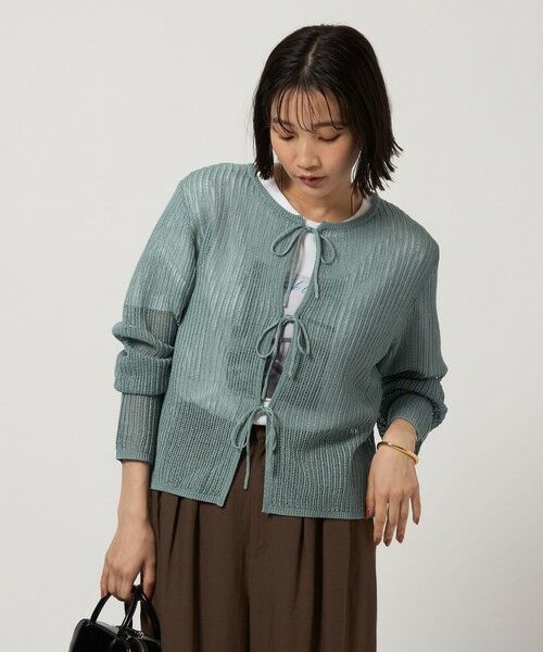 新品　セオリー リネン ブレンドニット リネン混ニット・シアーラインクルーネック/40代50代からの