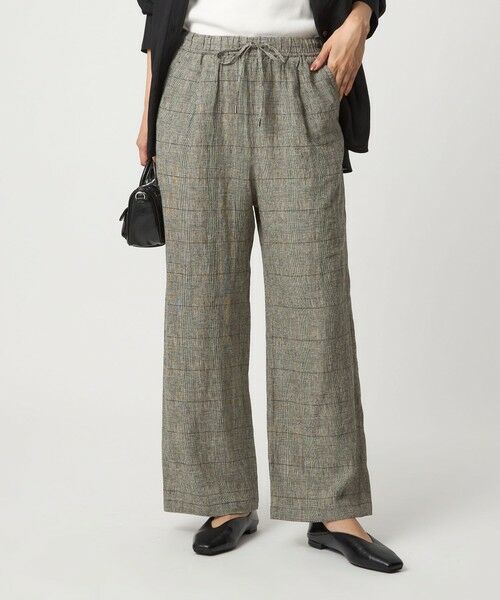 green label relaxing/グリーンレーベル リラクシング ［size SHORT/TALLあり］BREEZE LINEN ブリーズリネン ワイド パンツ チェック その他1 XS-S(SHORT-36)