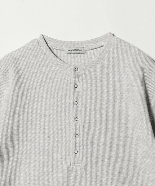 green label relaxing / グリーンレーベル リラクシング カットソー | 【WEB限定】＜at ease＞ワッフル ヘンリーネック 5分袖 プルオーバー カットソー | 詳細18