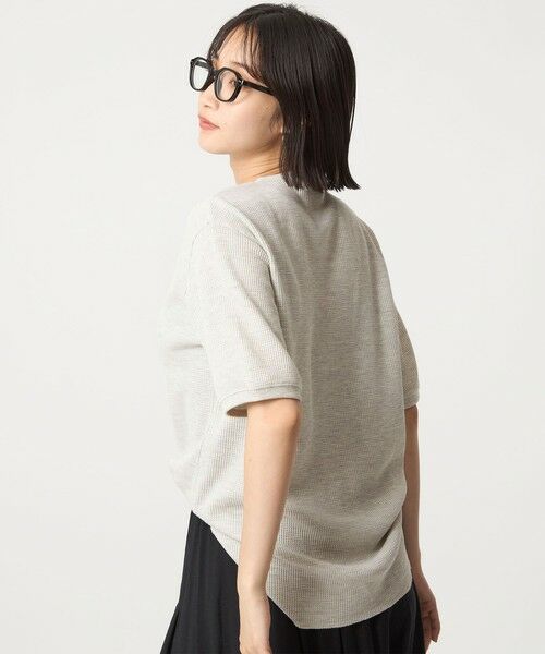 green label relaxing / グリーンレーベル リラクシング カットソー | 【WEB限定】＜at ease＞ワッフル ヘンリーネック 5分袖 プルオーバー カットソー | 詳細12