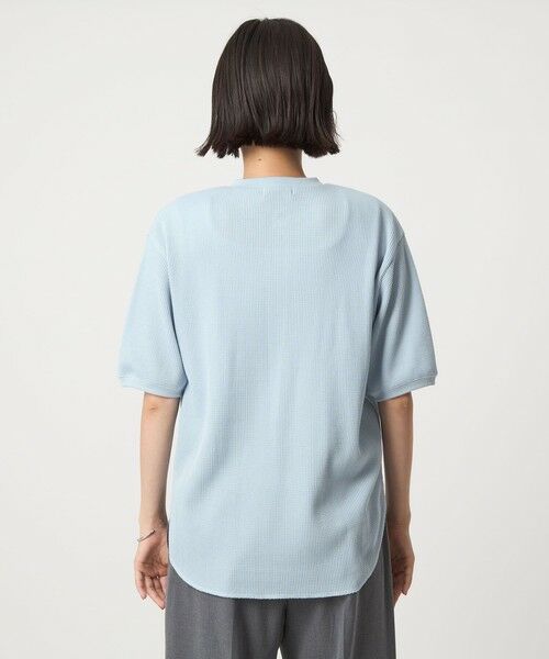 green label relaxing / グリーンレーベル リラクシング カットソー | 【WEB限定】＜at ease＞ワッフル ヘンリーネック 5分袖 プルオーバー カットソー | 詳細26