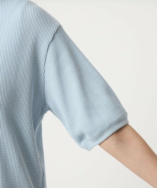 green label relaxing / グリーンレーベル リラクシング カットソー | 【WEB限定】＜at ease＞ワッフル ヘンリーネック 5分袖 プルオーバー カットソー | 詳細28