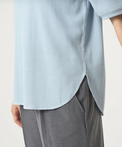 green label relaxing / グリーンレーベル リラクシング カットソー | 【WEB限定】＜at ease＞ワッフル ヘンリーネック 5分袖 プルオーバー カットソー | 詳細29