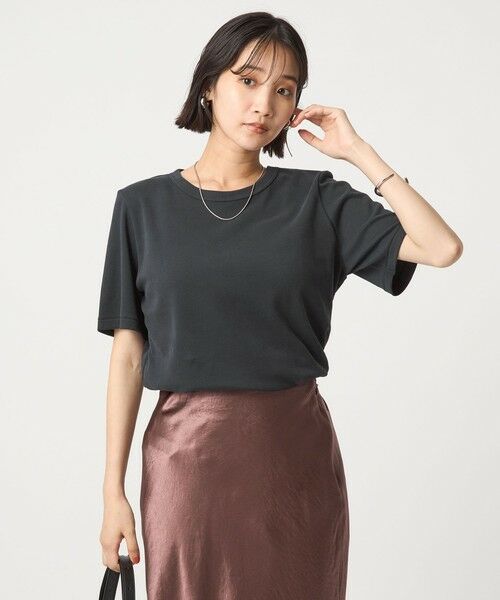 green label relaxing/グリーンレーベル リラクシング フィブリルタッチ ショートスリーブ Tシャツ BLACK FREE