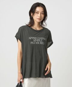 green label relaxing / グリーンレーベル リラクシング カットソー | シアー ロゴ ショートスリーブ Tシャツ