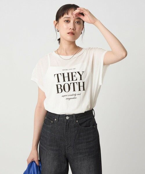 green label relaxing / グリーンレーベル リラクシング カットソー | シアー ロゴ ショートスリーブ Tシャツ | 詳細1