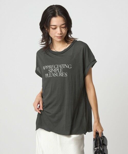 green label relaxing / グリーンレーベル リラクシング カットソー | シアー ロゴ ショートスリーブ Tシャツ | 詳細9