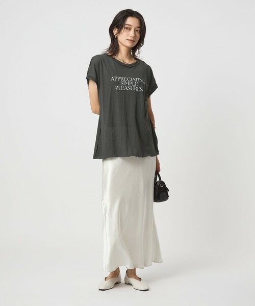 green label relaxing / グリーンレーベル リラクシング カットソー | シアー ロゴ ショートスリーブ Tシャツ | 詳細10