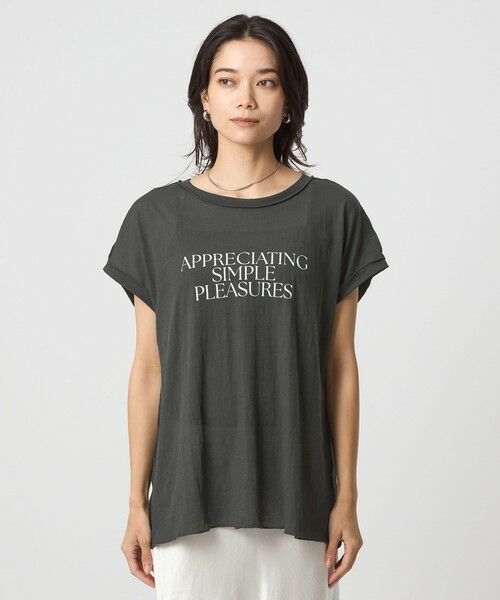 green label relaxing / グリーンレーベル リラクシング カットソー | シアー ロゴ ショートスリーブ Tシャツ | 詳細12