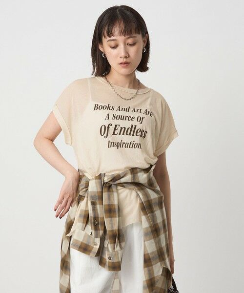 green label relaxing / グリーンレーベル リラクシング カットソー | シアー ロゴ ショートスリーブ Tシャツ | 詳細20