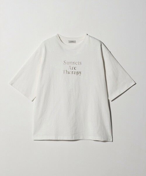 green label relaxing / グリーンレーベル リラクシング カットソー | ＜at ease＞ロゴ オーバー ショートスリーブ Ｔシャツ | 詳細5