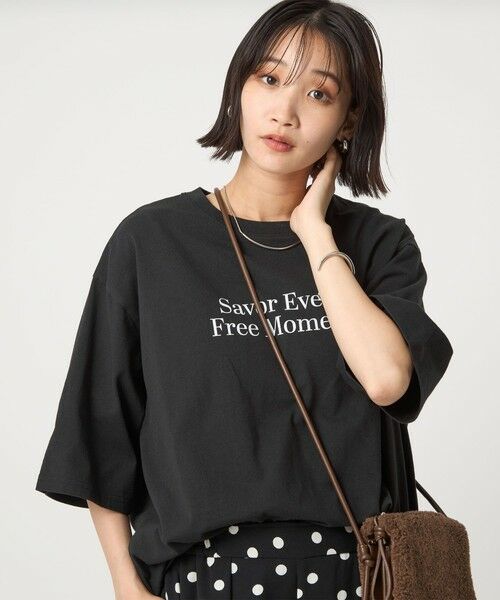 green label relaxing / グリーンレーベル リラクシング カットソー | ＜at ease＞ロゴ オーバー ショートスリーブ Ｔシャツ | 詳細9