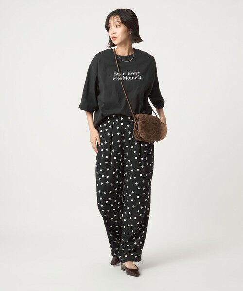 green label relaxing / グリーンレーベル リラクシング カットソー | ＜at ease＞ロゴ オーバー ショートスリーブ Ｔシャツ | 詳細12