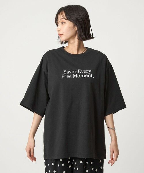 green label relaxing / グリーンレーベル リラクシング カットソー | ＜at ease＞ロゴ オーバー ショートスリーブ Ｔシャツ | 詳細13