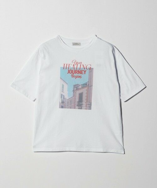 green label relaxing / グリーンレーベル リラクシング カットソー | ＜at ease＞フロント フォト ショートスリーブ Ｔシャツ | 詳細6