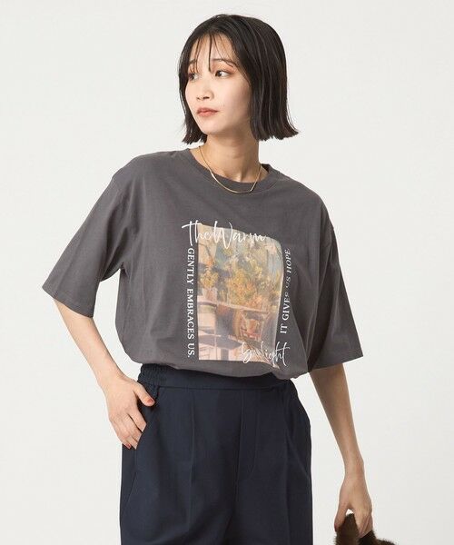 green label relaxing / グリーンレーベル リラクシング カットソー | ＜at ease＞フロント フォト ショートスリーブ Ｔシャツ | 詳細11