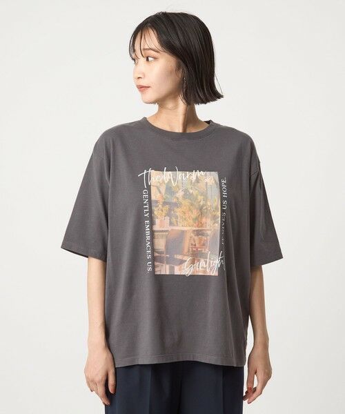 green label relaxing / グリーンレーベル リラクシング カットソー | ＜at ease＞フロント フォト ショートスリーブ Ｔシャツ | 詳細14